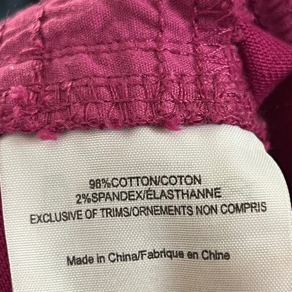 Tory Burch Alexa Cropped Skinny women’s fushia golden buttons jeans pants - Picture 14 of 14